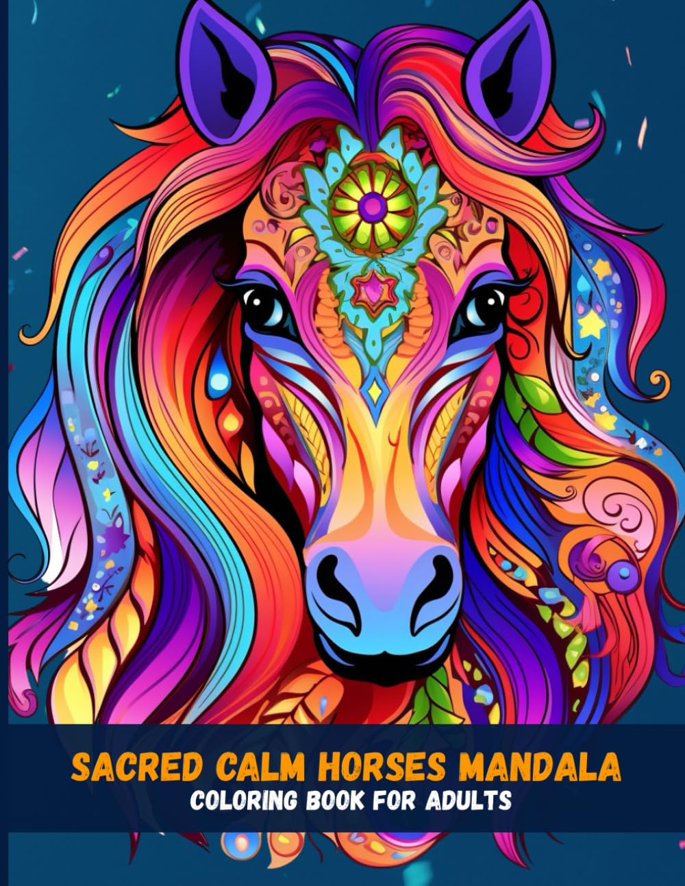 Sacred Calm Horses Mandala Coloring Book for Adults