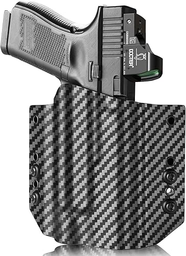 WARRIORLAND OWB Funda Kydex de corte óptico compatible con Glock 17194445 (GEN 1-5) y G2332 (Gen 3-4) TLR-1TLR-1STLR-1 HL, cintura exterior,