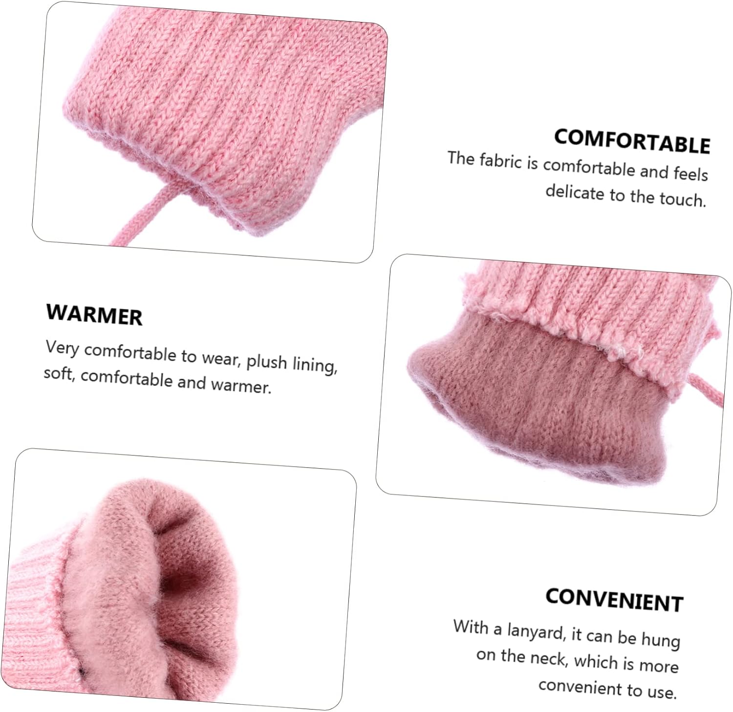 Boys and Girls Mittens Winter Warm Knitted Fleece Gloves Gloves for Boys Girls