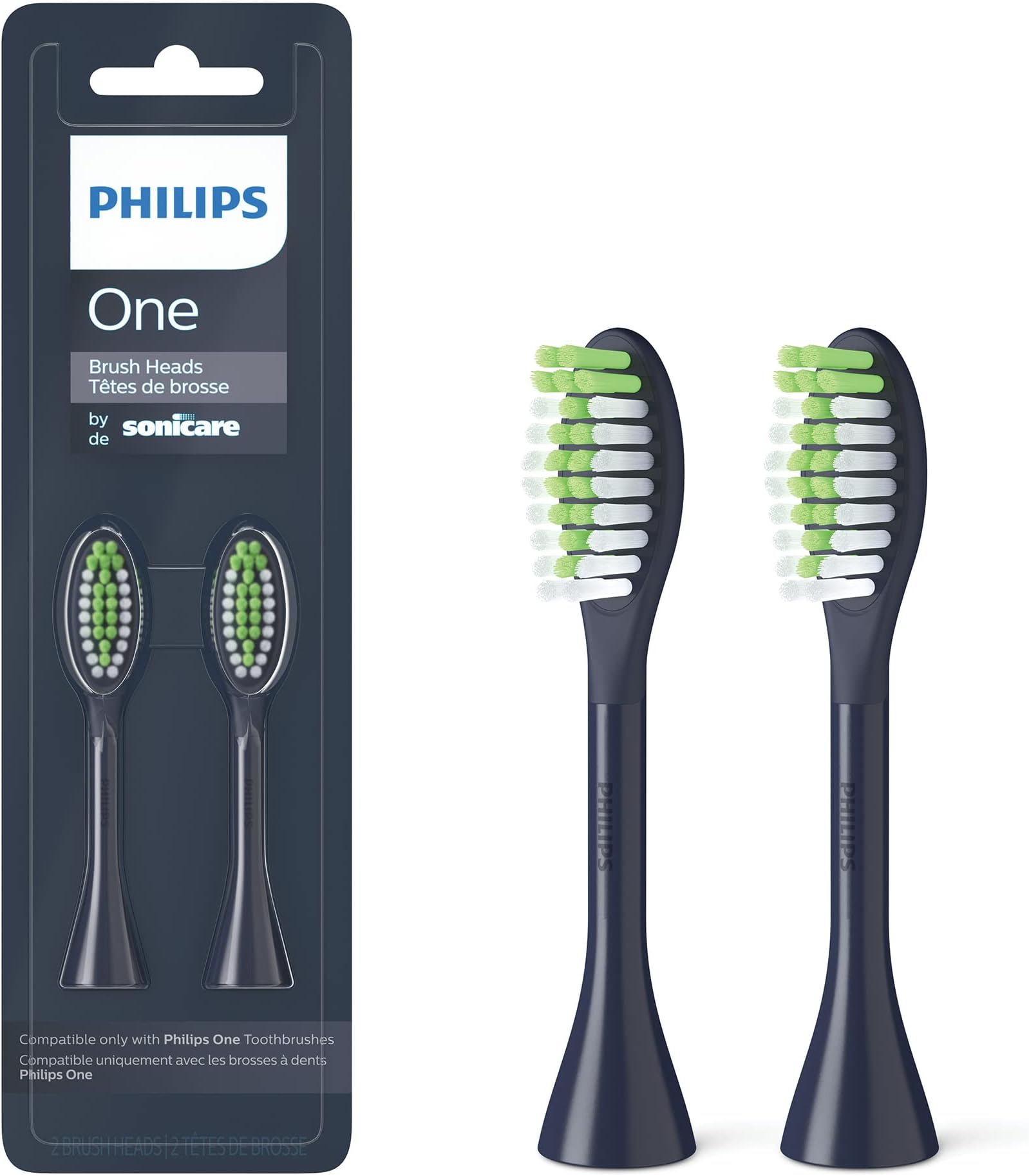 Philips Sonicare, 2 Brush Heads, Midnight Navy Blue (BH1022/04)