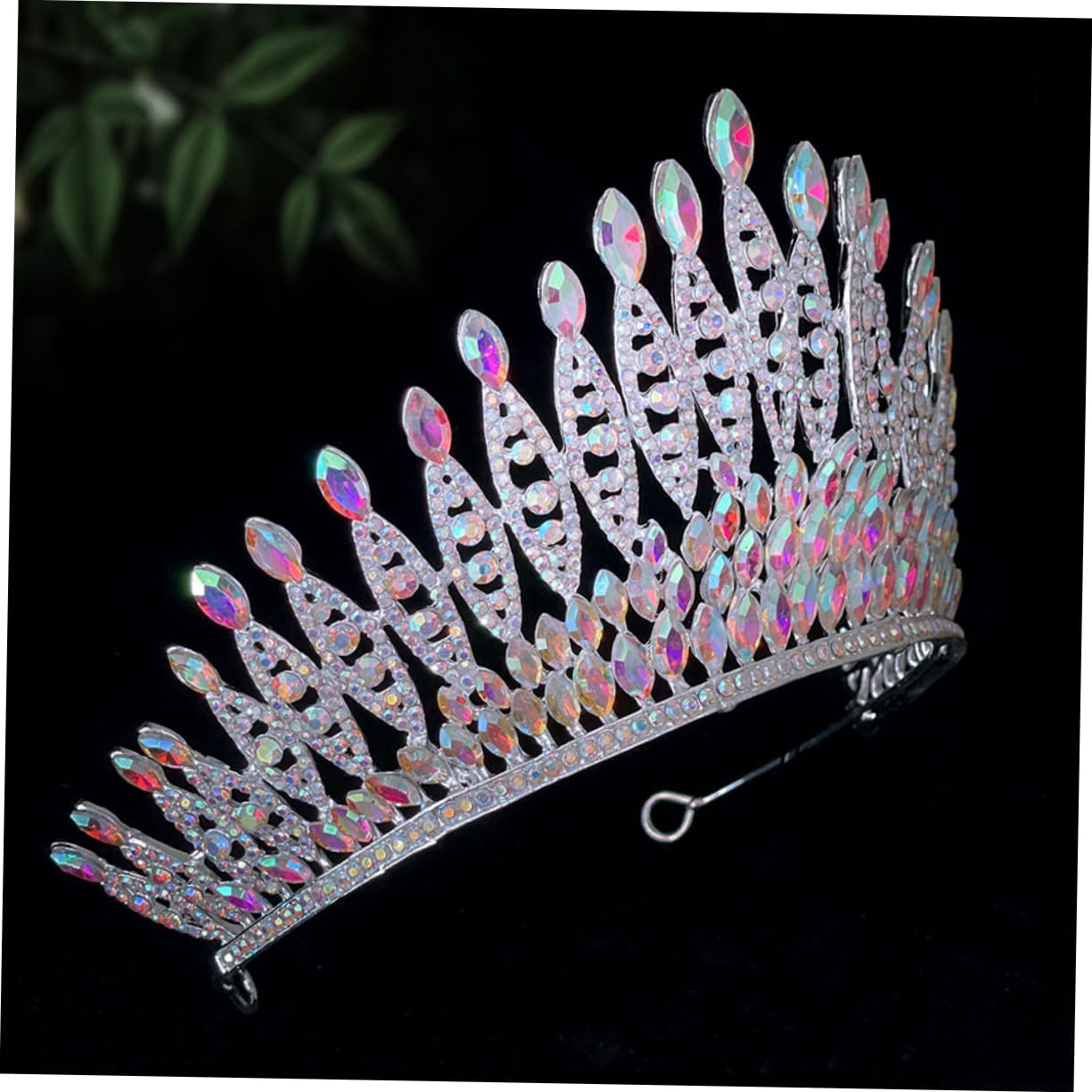 Corona per Capelli con Pietre Decorative, Cerchietto da Sposa | Lega di Zinco, Design Leggero e Confortevole, per Compleanni e Altre Occasioni