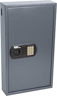 Schlüsseltresor mit Zahlenschloss Code und Notschlüssel, stabiler Tresor Schlüsselschrank für 150 Schlüssel mit Einwurf Öffnung, höhenverstellbare Hakenleiste, Wandmontage (20103)