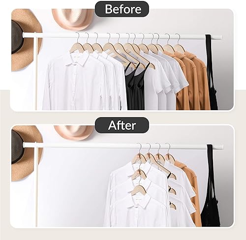Miniatura 3 de ZEDODIER Ganchos de metal para colgar ropa, paquete de 20 ganchos extensores súper resistentes, ahorro de espacio eficiente en el armario, fácil de