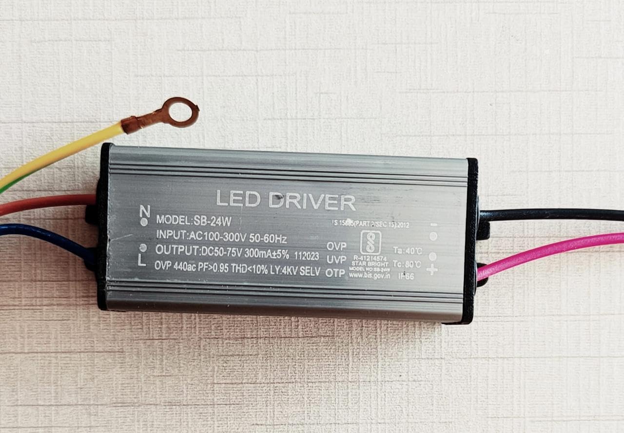 24W Street Light Driver | Input AC 230V | Output DC 50-75V 300mA | Waterproof IP65 (B0CZYS6XKV) Amazon Price History, Amazon Price Tracker