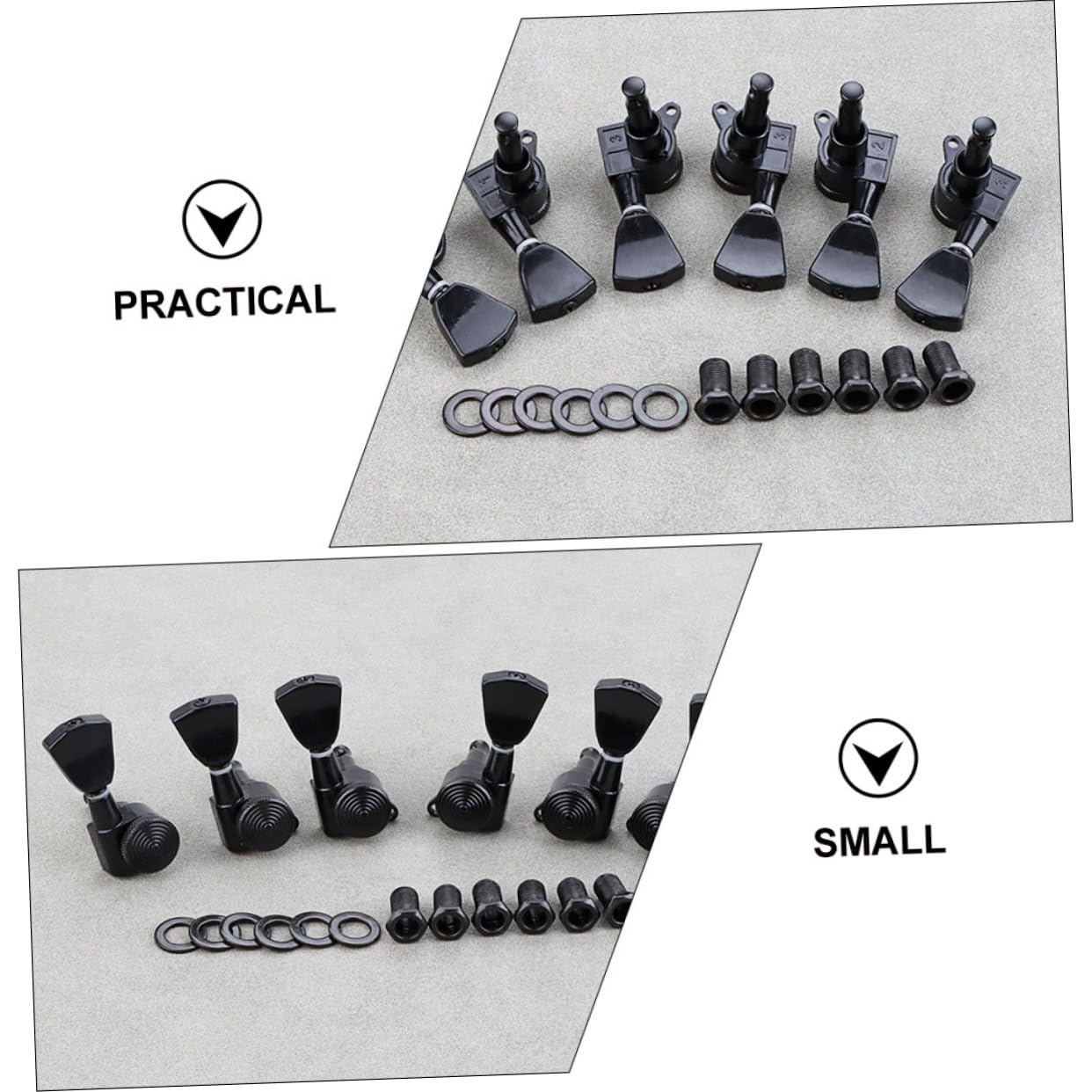 minkissy Metall-gitarrenwirbel Für Akustikgitarre Stimmwirbelwerkzeug Gitarrenzubehör Für Folk-gitarren Gitarrenstimmschlüssel-teile
