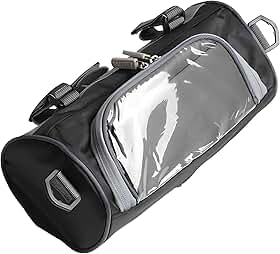 Bolsa para Guidão de Bicicleta e Moto, Impermeável, 2,5 Litros, Preta