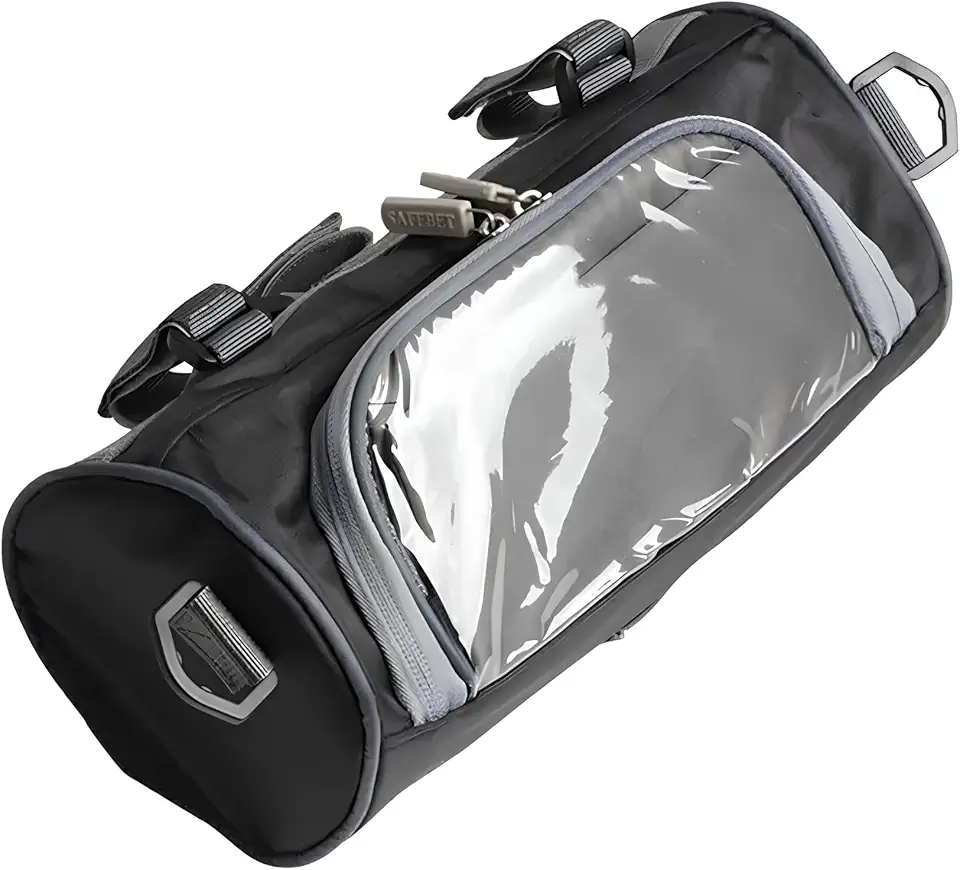 Bolsa para Guidão de Bicicleta e Moto, Impermeável, 2,5 Litros, Preta