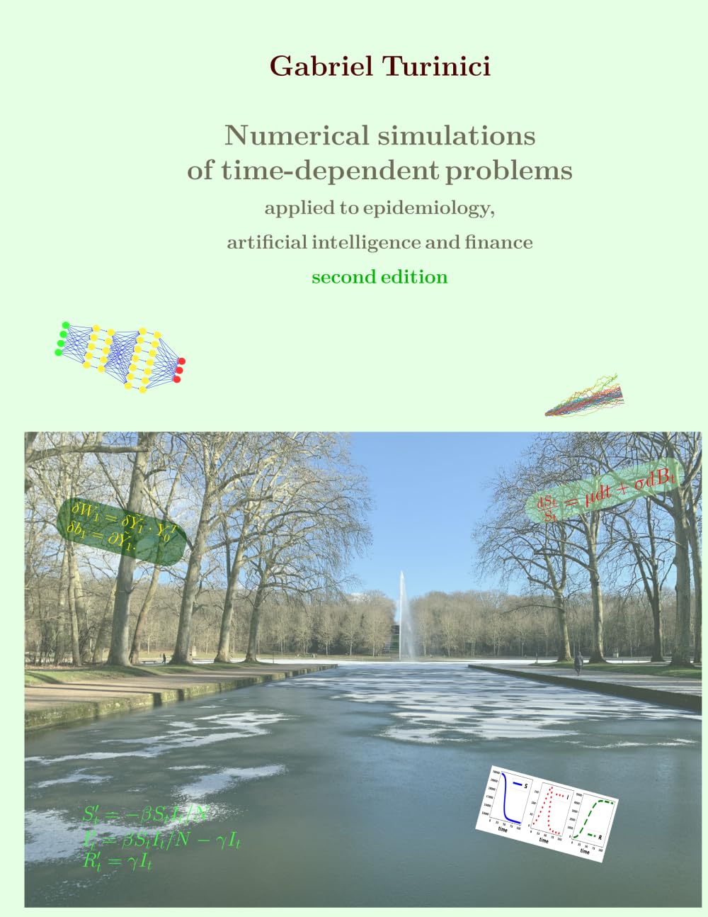 Numerical simulations of time-dependent problems: applied to epidemiology, artificial intelligence and finance