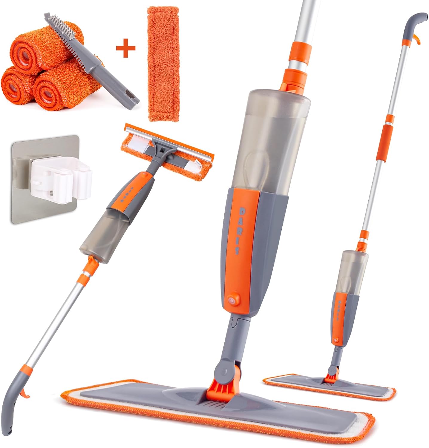 DARISHM 2 in 1 Spray Mop and Window Squeegee with 4