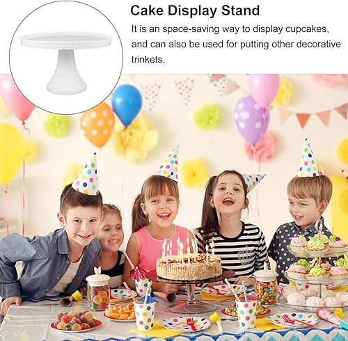 Miniatura 3 de PRETYZOOM Juego de soportes para tartas, con pies redondos, para cumpleaños, boda, para pasteles, pasteles, pasteles, pasteles, macarrones,