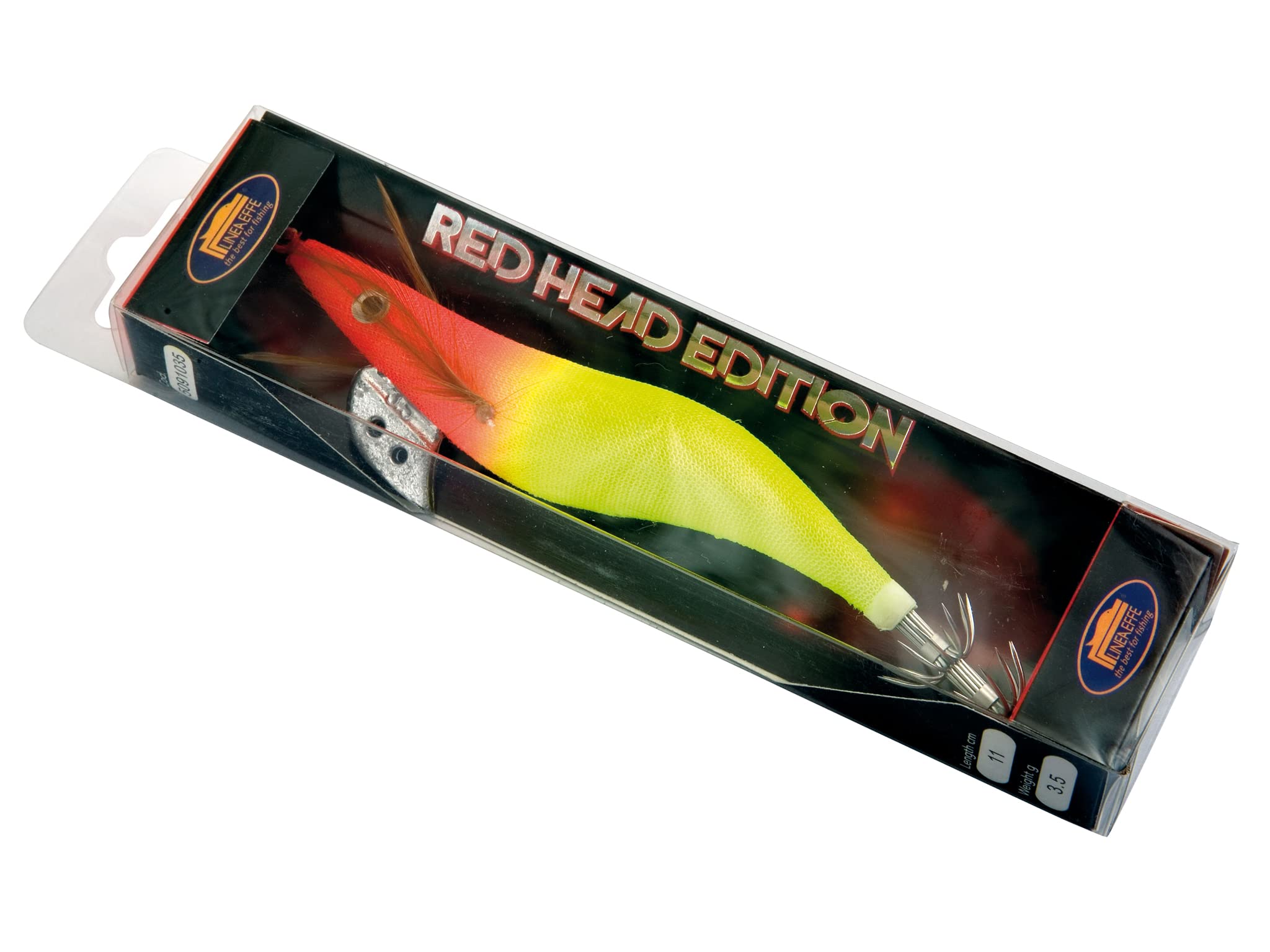 Lineaeffe Turlutte Red Head Squid Jig Rainbow #2.5 (7.5 Cm) – Leurre De Pêche Pour Seiche Et Calamar, Spinning Ou Bateau