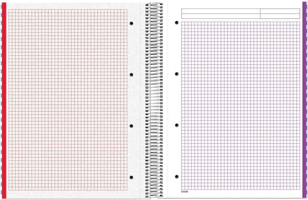 DOHE - A4 Squared Notebook – Spiral Binding, 100 Sheets of 90 g/m², 5 mm Square, Hardcover, Pink Panther Sailing, School Supplies