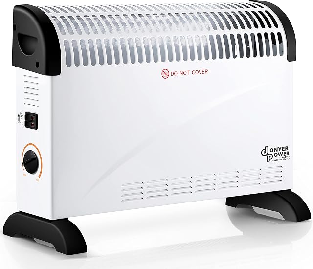 DONYER POWER Convector Radiator Heater 2000W Room Heating with Adjustable Thermostat
