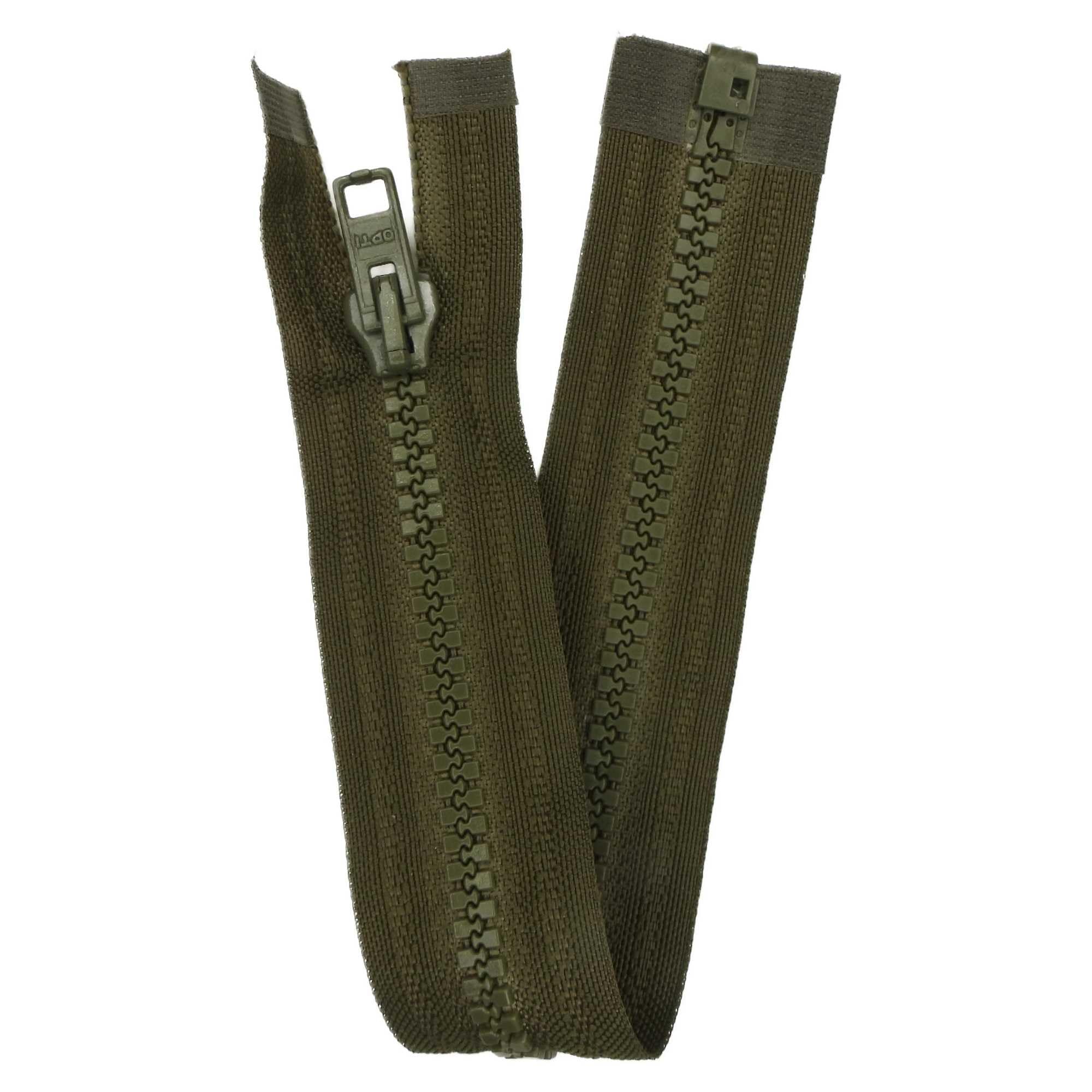 Simon Browne Crafts Open End Zip Chunky Olive Khaki Green 10-36 Inch 25-76cm BUY 1 Or 2 Zips 850D, 66cm 26 Inch, 1