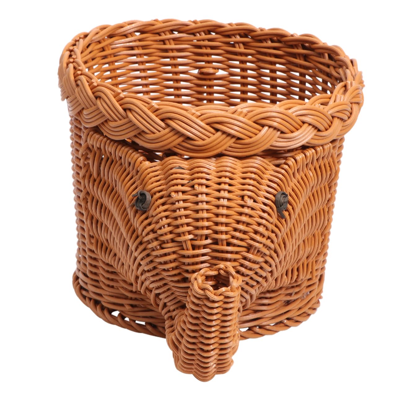 Cesta de Almacenamiento Elefante Marrón de Plástico para Aperitivos