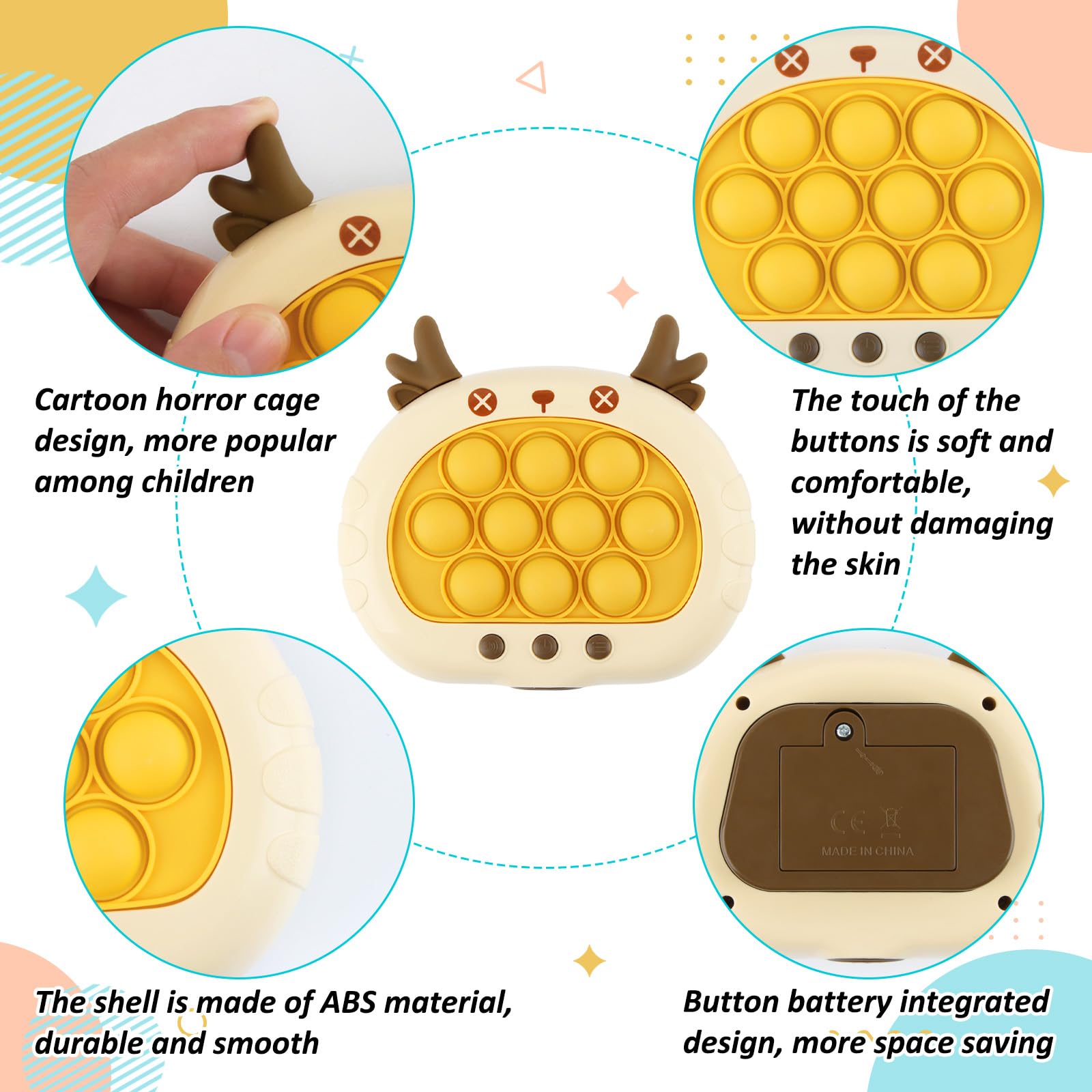 Colmanda Pop It Fidget Toy, Jeu Fidget électronique, Machine Jeu Puzzle