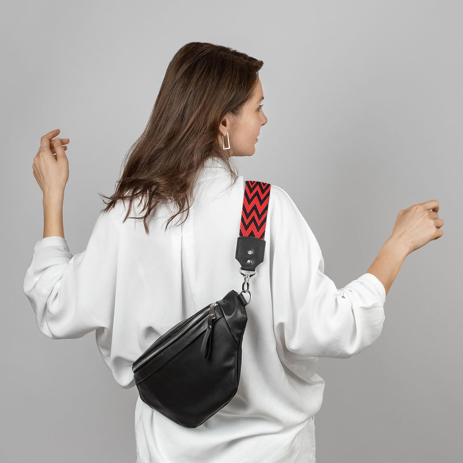 PATIKIL 55in Purse Straps Replacement Crossbody, Bag Straps Crossbody Universal Adjustable Canvas for Purses Handbags Guitar, White - Image 5