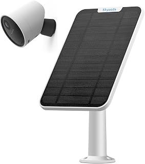 4W Solar Panel Charging Compatible with SimpliSafe Outdoor Security Camera only, with 13.1ft Waterproof Charging Cable, IP65 Weatherproof,Includes Secure Wall Mount(White)