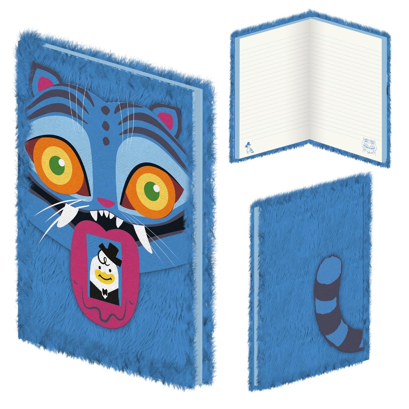 K-Pop Demon Hunters (Derpy) Fuzzy Notebook, Official Licensed A5 Fuzzy Plush Notebook, Soft Touch Lined Journal for School, College, Writing, Stationery Gift for Fans