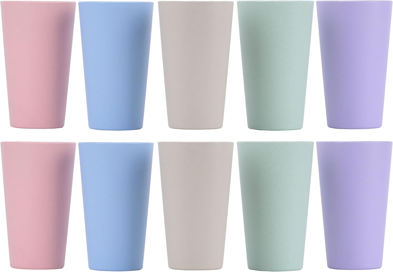 Product Review for LuckyZone Wheat Straw Unbreakable Cup | 20 oz Reusable Water Drinking Glasses Sets of 10 | Lightweight Tumbler for Kitchen Outdoor | Dishwasher Safe, BPA Free and Eco friendly (20 oz, 10Pcs), with the price of : $17.99,Based on the following description : 【Safe & Eco-friendly】 Made of natural wheat straw fiber, starch, and food-safe premium PP material. Extremely safe and healthy for your family and friends because all our wheat straw cups are Non-Toxic and 100% BPA Free. Our Eco-friendly cups are ideal alternatives to traditional plastic cup.,【Lightweight & Unbreakable】 Our premium quality cups are very light to hold. Different from the glass cup easy to break, Our unbreakable wheat cups are made with durable and light material that protects the cup when dropped, no worry that it may break once falling. Excellent for drink, juice, tea, soda, water, and milk - home or picnic.,【Dishwasher & Microwave Safe】 Our wheat straw cups are safe for the microwave and dishwasher. They are easy to use, clean and store. Note: The temperature resistance reaches up to 248 degrees Fahrenheit (120℃).,【LARGE CAPACITY】 The cup can hold 20 ounces of water, perfect for travel, picnic and camping. Ideal for water, beverage, juice and milk.,【Package】10 x Cups. Color: Beige, Pink, Purple, Green, Blue. Cup Capacity: 20 ounces., and and average Review : 4.8 out of 5, and the following summary of users reviews: Customers like the color, durability, and weight of the product. They mention it's pretty, has tiny specks for a more pleasing appearance, and is very durable. Some appreciate the value for money and cup quality. AI-generated from the text of customer reviews