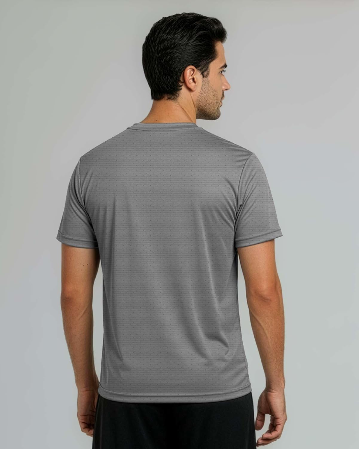 Real Essentials 5 Pack: Men's Breeze Tech V-Neck Dry Fit T-Shirts Moisture Wicking Athletic Workout & Gym Shirts (Big &Tall)