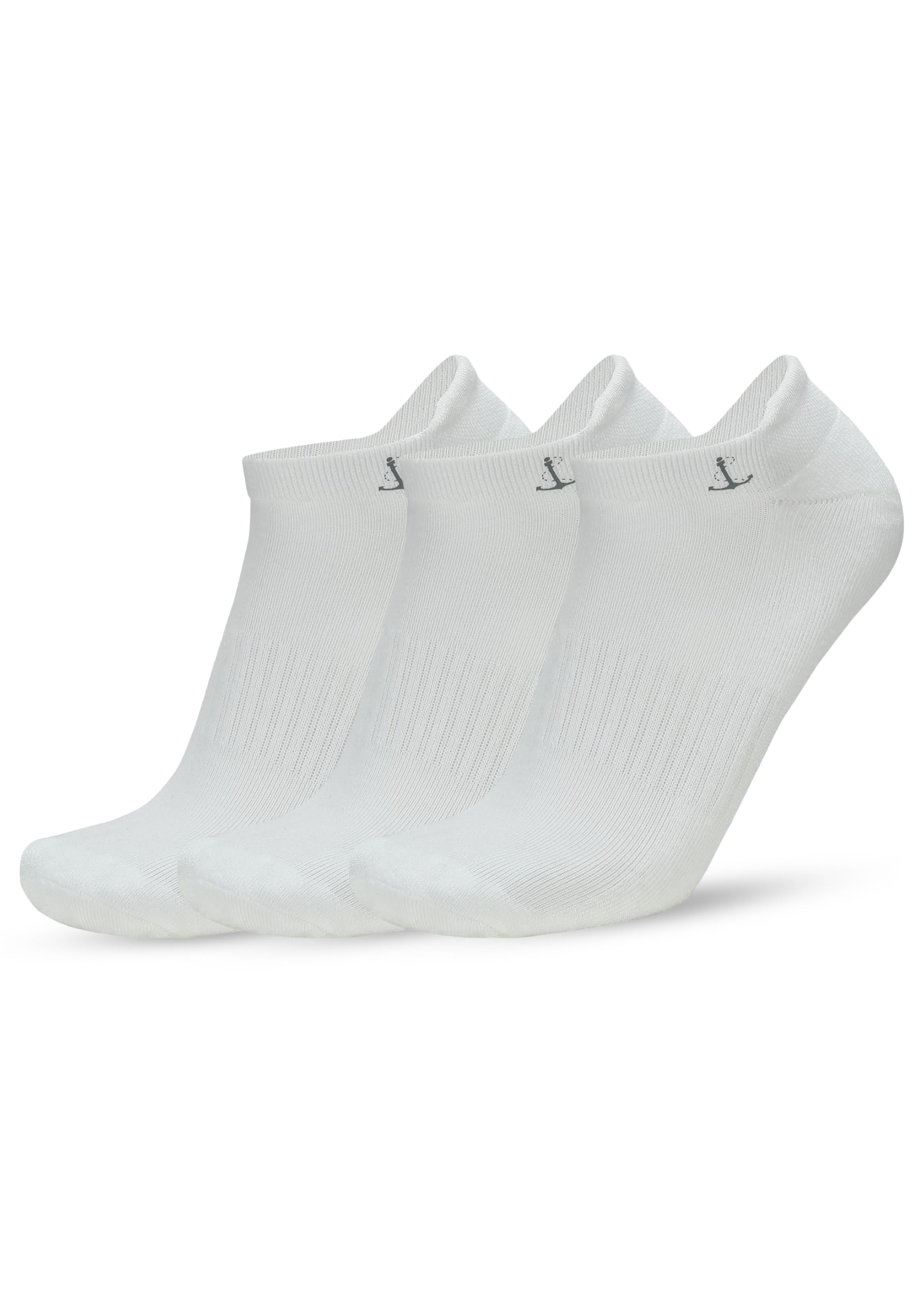 anchor Bamboo Socks for Men, White Ankle Length Socks, Pack of 3 Pairs-picture-46