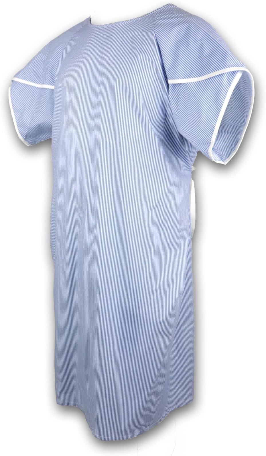EASY CARE SOLUTIONS 1 x Blue Unisex PATIENT GOWN - Blue Butterfly Sleeve Patient Gown | Pack of 1