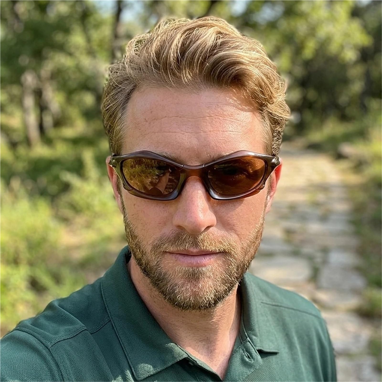 Fahrradbrille Polarisierte Retro-Sonnenbrille aus Metall, Unisex-Sportbrille for den Außenbereich for Fahren und Radfahren mit trendigem Design