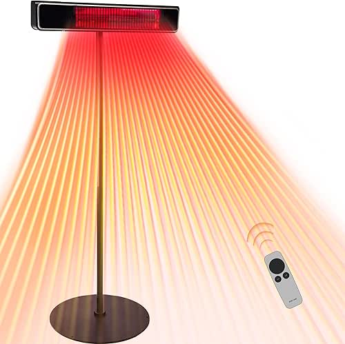 EAST OAK Patio Heater, 1500W Standing Indoor Outdoor Heaters for