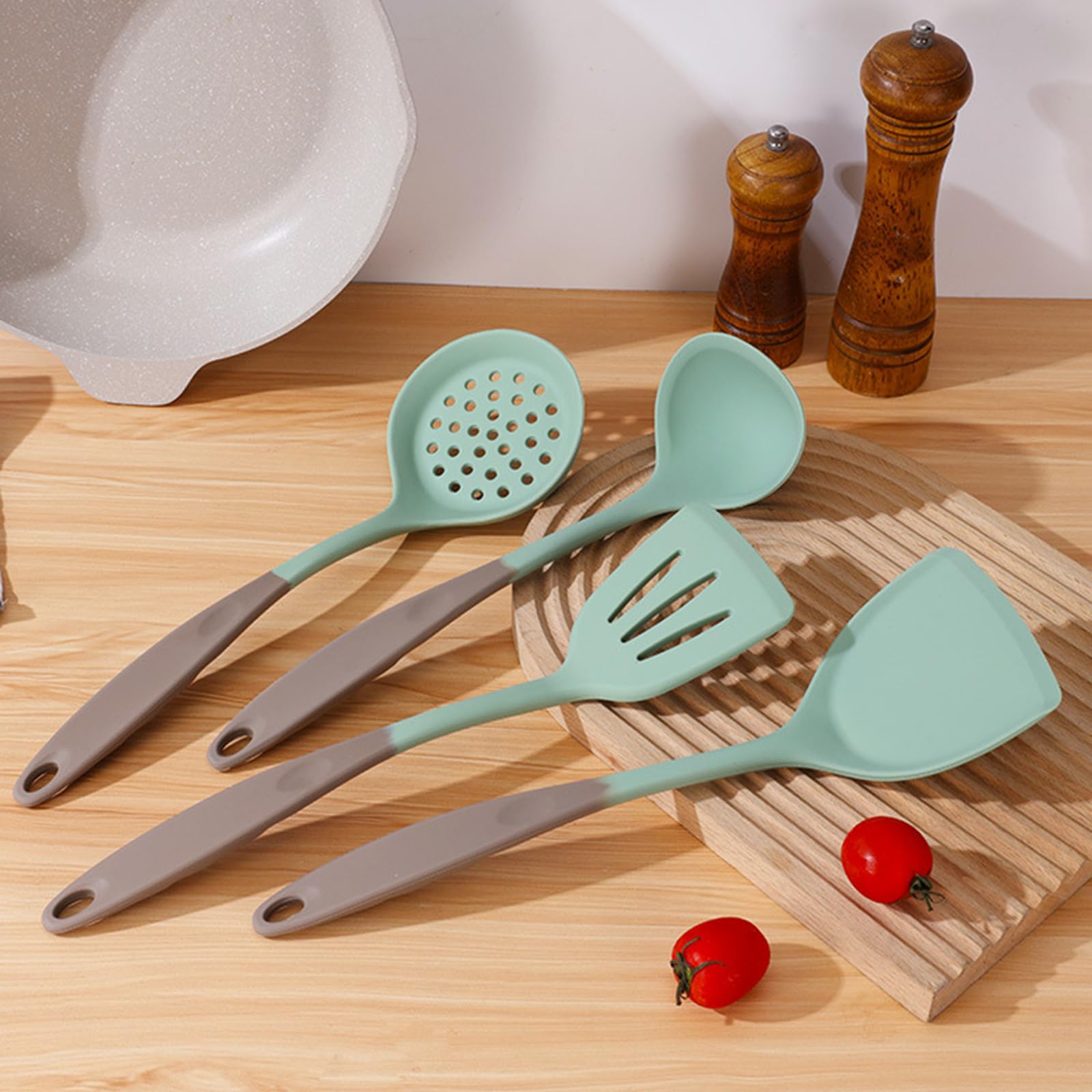 Juego De 4 Utensilios De Cocina De Silicona, Antiadherentes Y Resistentes Al Calor,Juego De Utensilios De Cocina,Kit De Utensilios De Cocina De Silicona