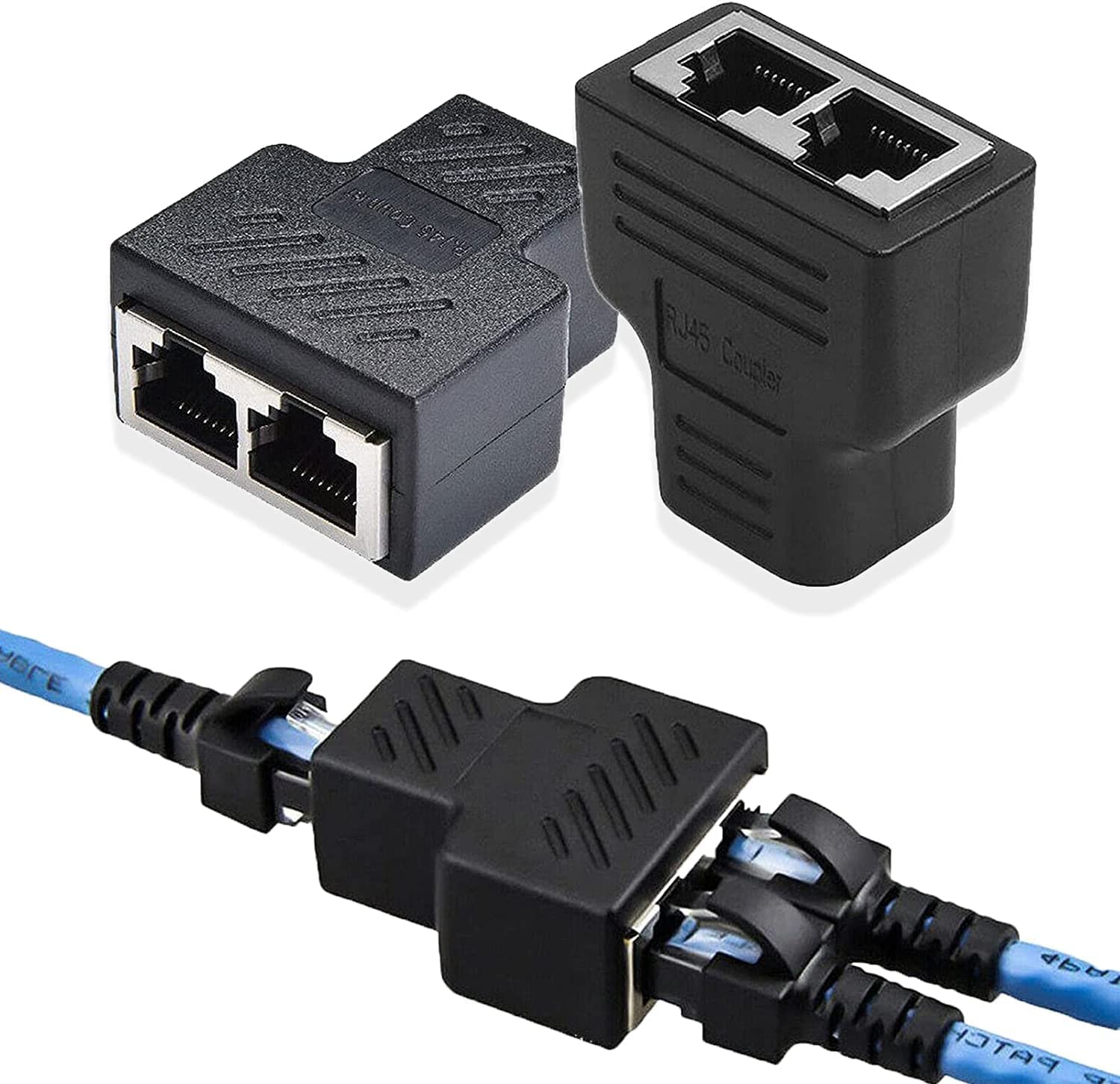 fdealz® [ 2 Pieces ] Ethernet Splitter Adapter, RJ45 Female 1 to 2 Female Socket Adapter, Ethernet Cable 8P8C Extender Plug LAN Network Connector for Cat5, Cat5e, Cat6, Cat7 (B0BVYX4RY8) Amazon Price History, Amazon Price Tracker