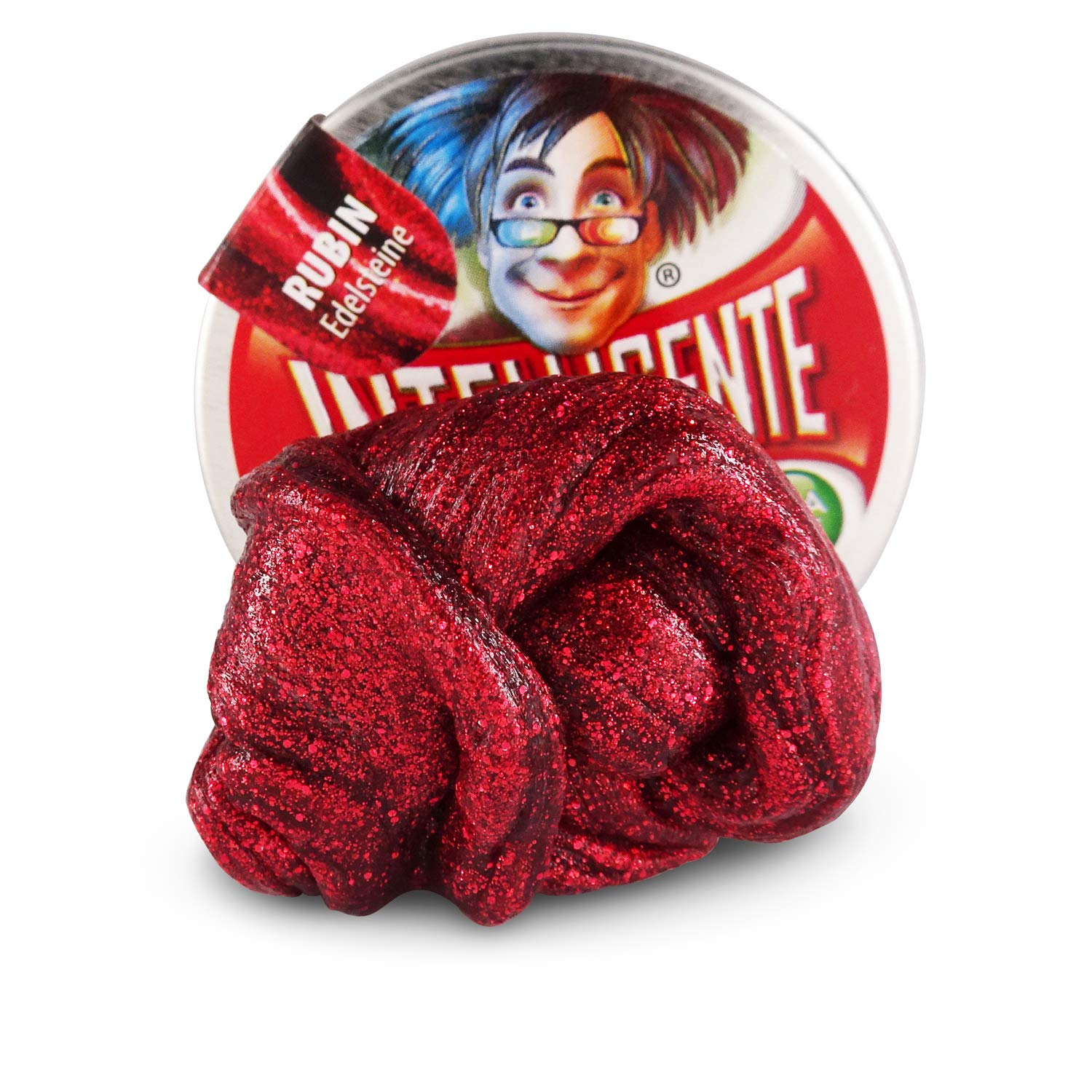 Intelligente Knete 141712 Rubin Small Ruby, Red, Glitter