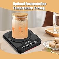 Vista 6 de Tapete calentador de masa madre, almohadilla térmica de calentamiento con temporizador de 12 horas, control preciso de termostato de 1 °F
