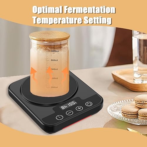Miniatura 6 de Tapete calentador de masa madre, almohadilla térmica de calentamiento con temporizador de 12 horas, control preciso de termostato de 1 °F