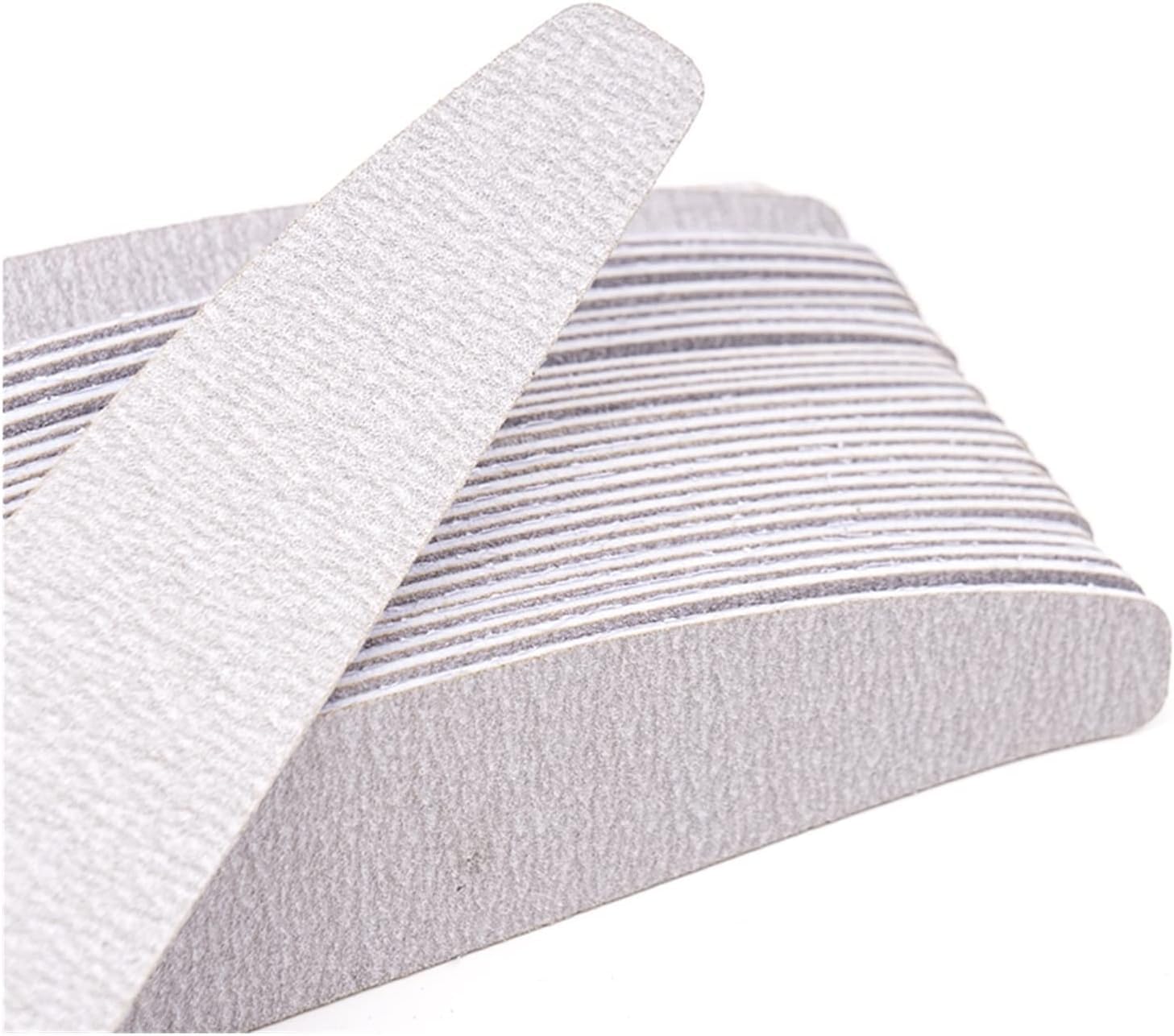 Trusttwo 50/100pcs Grau Professionelle Nagelfeilen 100 180 240 Bulk Removalble Pads Mit Metallgriff Edelstahl Verdicken Eva Schleifpapier, Multicolor