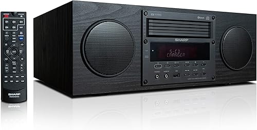 Sharp CD-BH350 - Sistema de componentes de audio micro con 5 cambiadores de CD Bluetooth radio FM y reproducción USB 50 vatios RMS