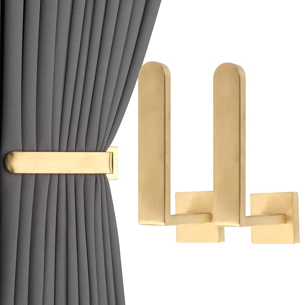 Peacock-shaped Curtain Tie Back Holder With Flower-shaped Backplate / Aluminium Cast Hook With Brass Finish / Metal Curtain Holdback