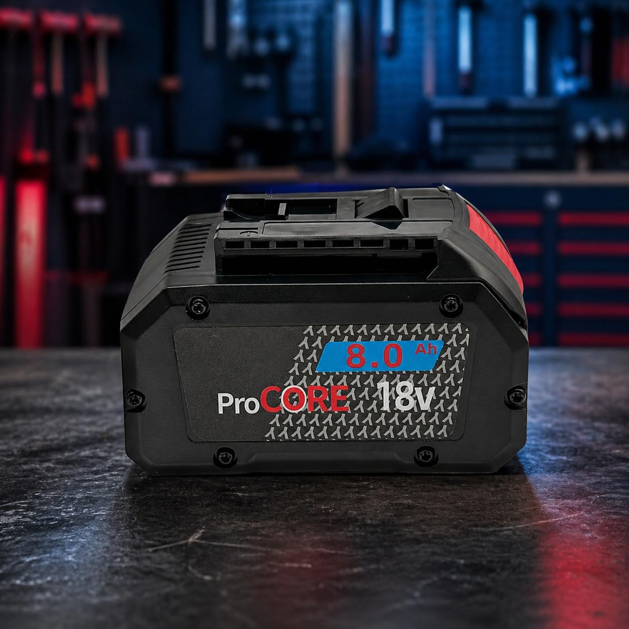 Batería de 8,0 Ah compatible con sistema Bosch Professional 18 V – Batería de repuesto de iones de litio de alto rendimiento – para dispositivos GBA/ProCORE – Larga duración y alto rendimiento