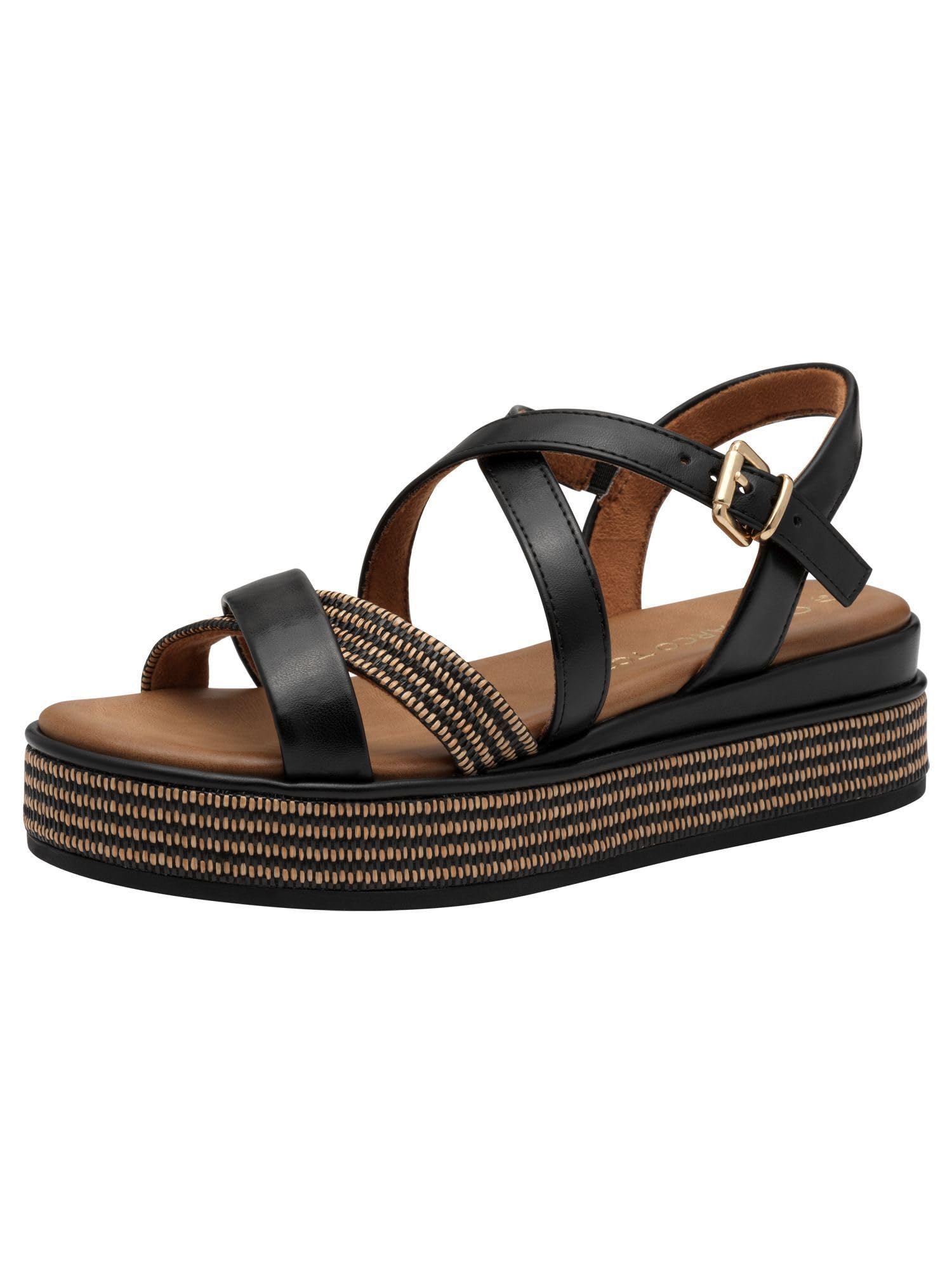 MARCO TOZZI Women's 2-28705-44 Sandals, black, 8.5 UK
