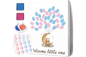 BirDerr Gender Reveal Party Fingerprint Tree Sign
