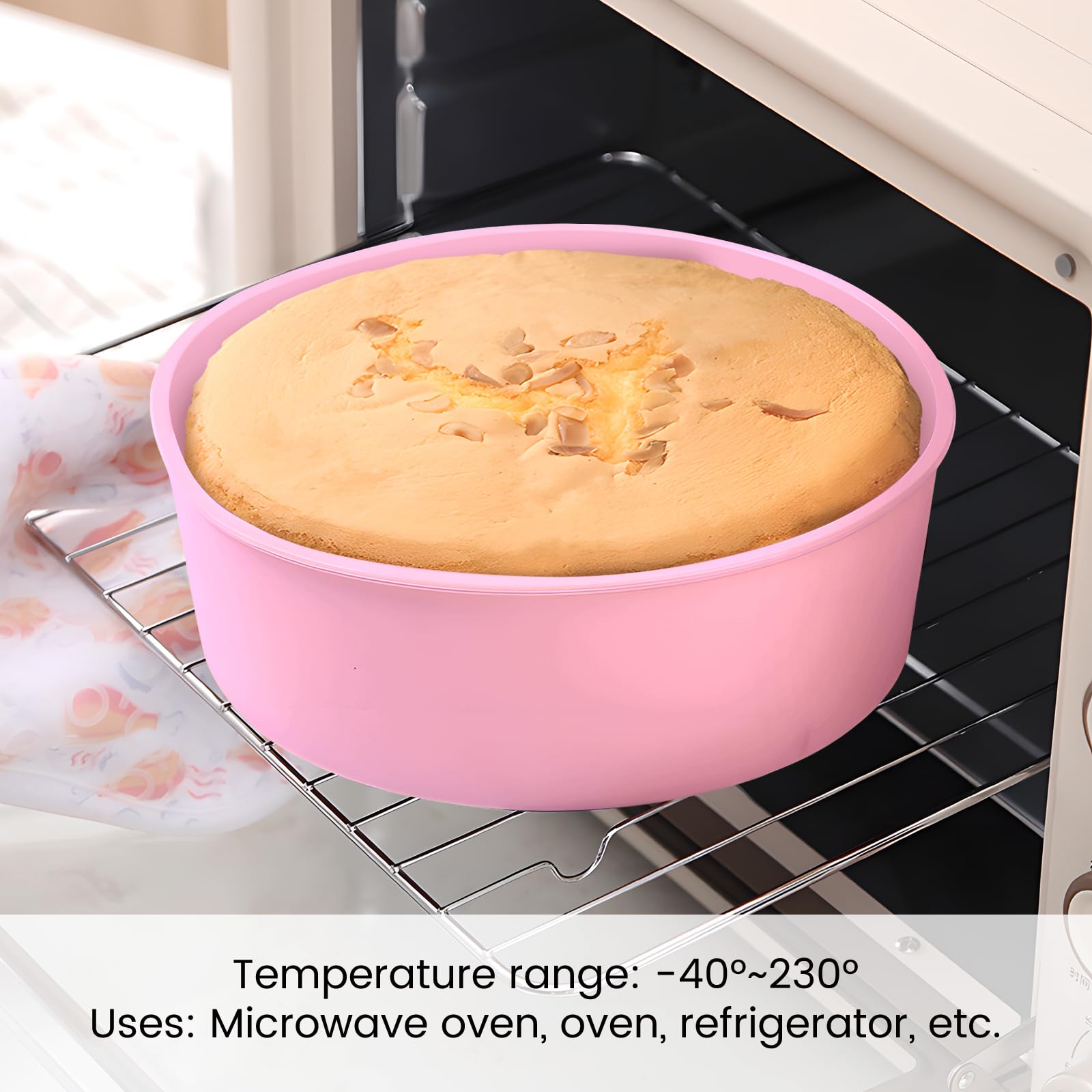 Moules à gâteau en silicone – Moule à gâteau rond en silicone anti-adhésif pour gâteaux à couches, gâteaux au fromage et gâteaux au chocolat (violet, 15,2 cm