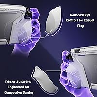 Vista 5 de PlayVital for Switch 2 Beyond-Grip Dockable Case, Interchangeable FPS/Omni Ergonomic Grips + Military-Grade Drop Protective Cover + 2 Joystick Caps