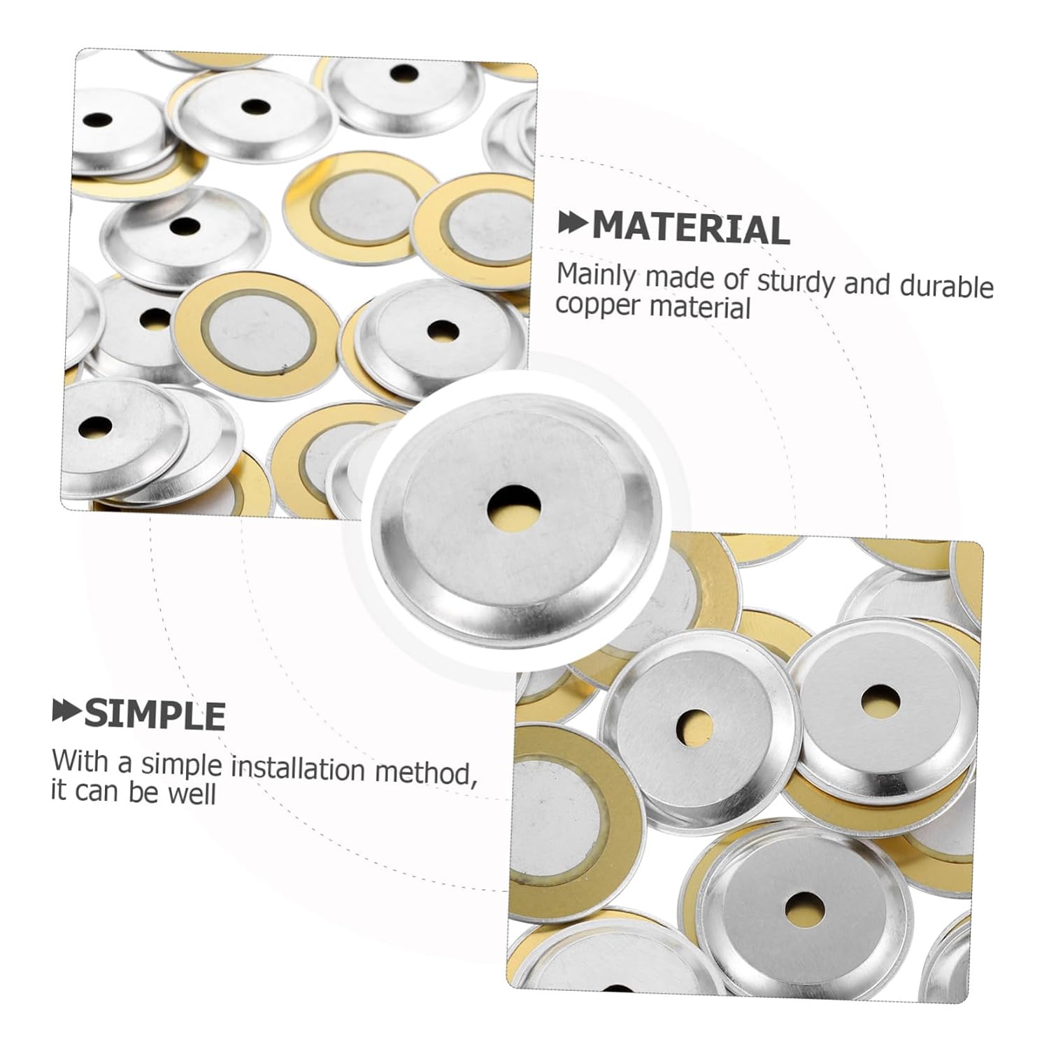 GLEAVI 150pcs Piezoelectric Piezo Diaphragm Transducer Pickup Guitar Sound Clip Easy Replacement