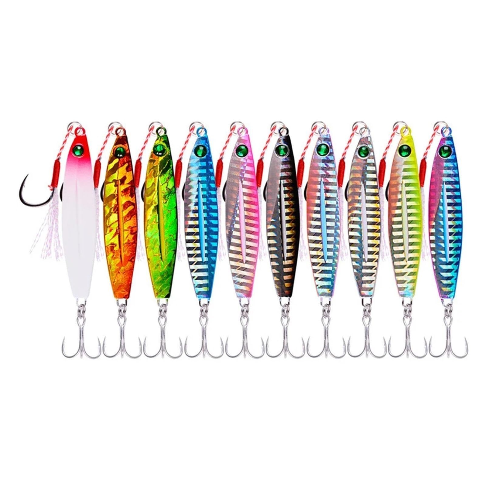 10 szt. metalowych przynęt wędkarskich, powolny rzut, jigi, przynęty 7G, 10G, 17G, 21G, 28G, 40G, wobler, przynęta typu jig, przynęta typu wobler, przynęta morska, ryba