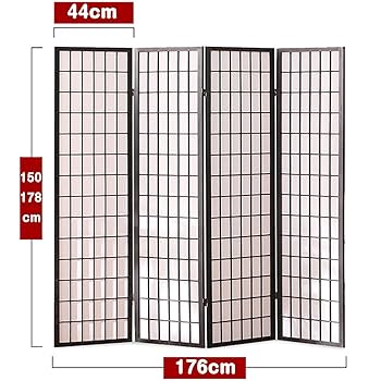 Amazon｜Fuyutu パーテーション 4連 間仕切り 和風衝立 高さ150