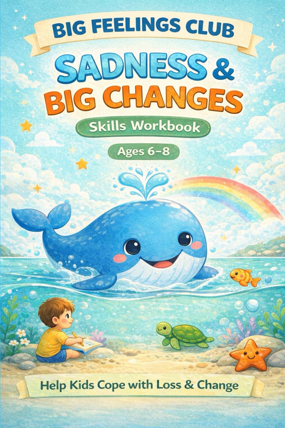 Big Feelings Club: Sadness & Big Changes Workbook (Ages 6–8): Help Kids Cope with Loss, Change, Grief, and Hard Feelings — Through Calming Activities, ... Tools, and Confidence-Building Exercises