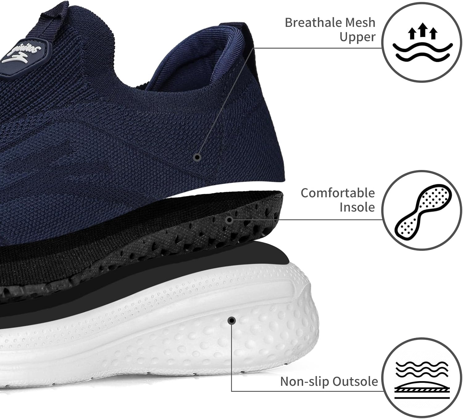 Women's Walking Shoes Lightweight Comfort Workout Casual Non Slip Fashion Sneakers - Image 4