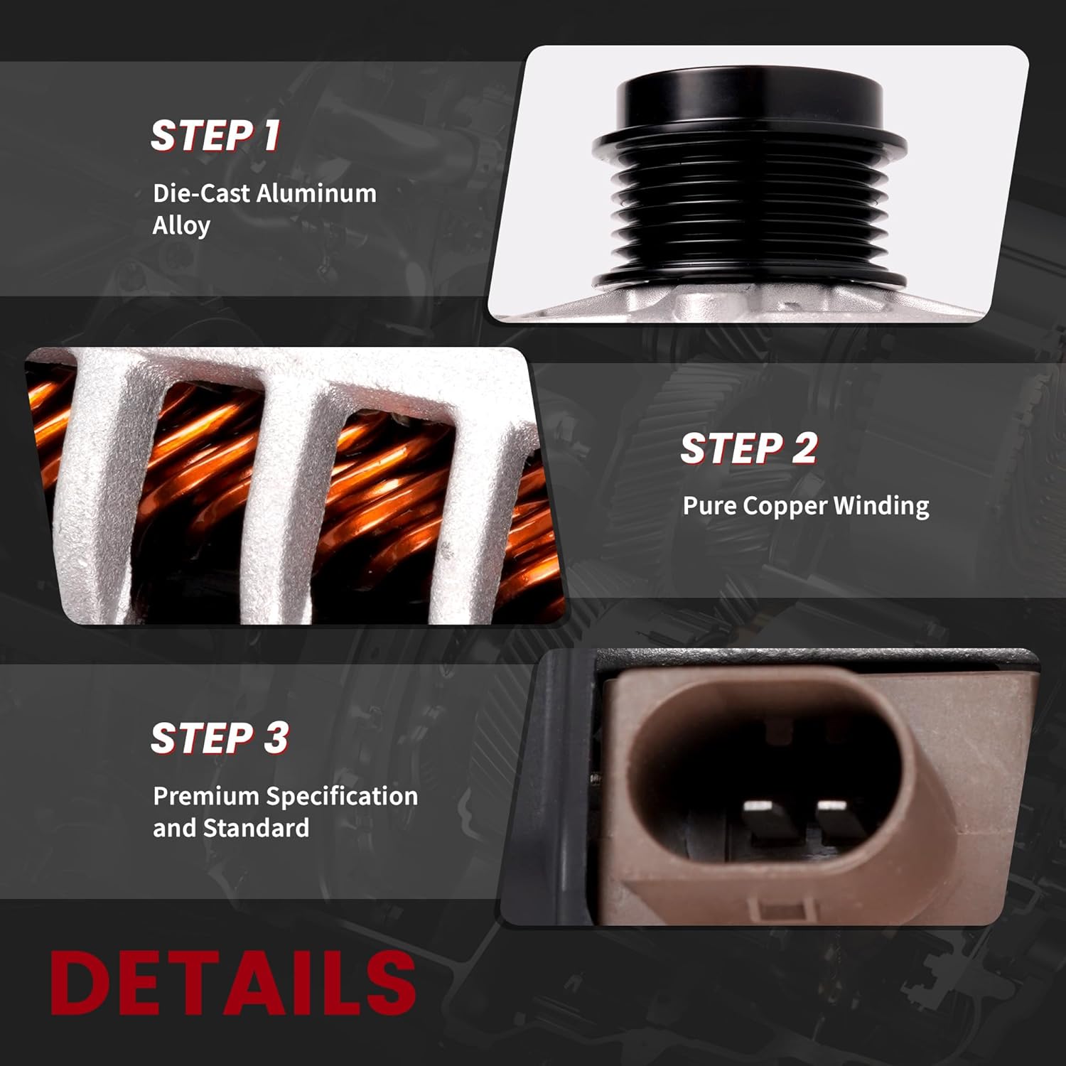 Alternator Fits for/Toyota Corolla2014-2019 L4 1.8L,125Amp 12V CW 6-Groove Clutch Pulley,OE# 104211-3300,104211-3303,11776,27060-0T240,270600T240