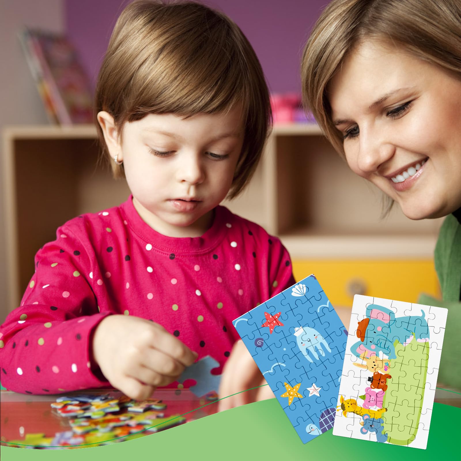 8 Puzzle Fai Da Te Per Bambini - Cartone Bianco 15x10 Cm, 35 Pezzi Ognuno - Colorabili E Personalizzabili Con Pennarelli O Sublimazione