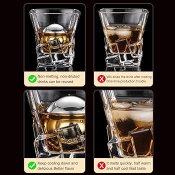 Amazon | ウイスキーストーン 2個 再利用可能 金属製アイス